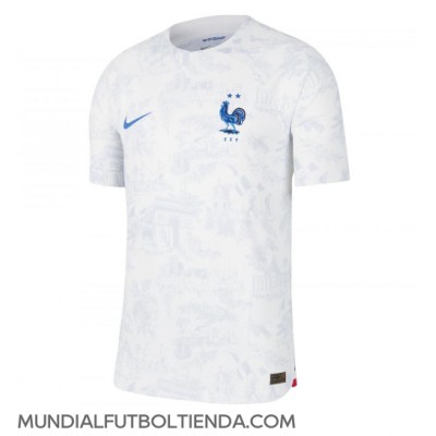 Camiseta Francia Kylian Mbappe #10 Segunda Equipación Replica Mundial 2022 mangas cortas